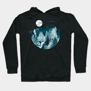 Winter Forest by Sunset Hoodie